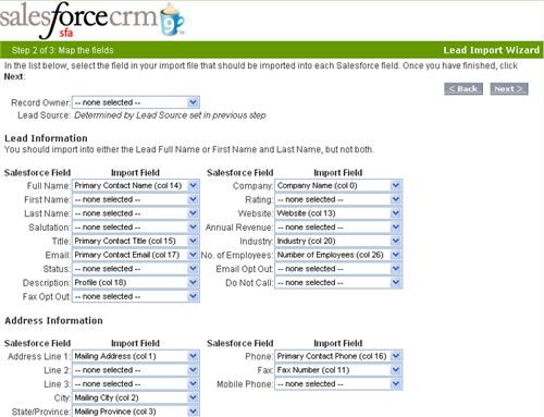 how to import leads into salesforce.com